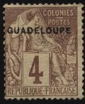 Sellos del Mundo : America : Guadeloupe : Colonias Francesas, emblema del comercio.