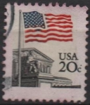 Stamps United States -  Bandera