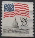 Stamps United States -  Bandera y Capitolio