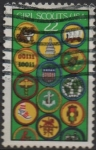 Stamps United States -  Gril Scouts 75th Anniv