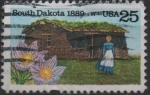 Stamps United States -  State Flower pionear Woman