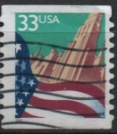 Stamps United States -  Bandera