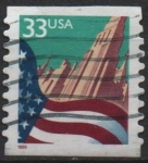 Stamps United States -  Bandera