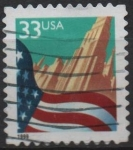 Stamps United States -  Bandera