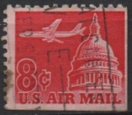 Stamps United States -  Avion d' pasajeros y Capitolio