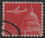 Stamps United States -  Avion d' pasajeros y Capitolio