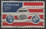 Stamps United States -  Avión Globos y Banderas