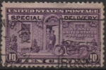 Stamps United States -  Cartero y Motocicleta