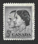 Sellos de America - Canad� -  374 - Reina Isabel II y el Príncipe Felipe