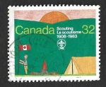 Sellos de America - Canad -  993 - LXXV Aniversario de los Scout