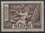 Stamps Finland -  Leñador