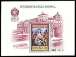 Stamps Spain -  ESPAÑA 1989 3012 Sello Nuevo HB Exposición Filatelica Nacional Exfilna'89 Sagrada Familia El Greco P