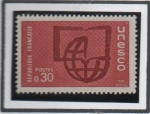 Stamps France -  Libro y Globo Terráqueo