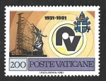 Sellos de Europa - Vaticano -  683 - L Aniversario de Radio Vaticano