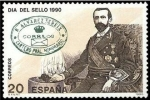 Stamps Spain -  ESPAÑA 1990 3057 Sello Nuevo Dia del Sello Rafael Alvarez Sereix Scott2621