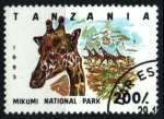 Stamps Tanzania -  serie- Parques Nacionales