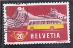 Stamps Switzerland -  autobús