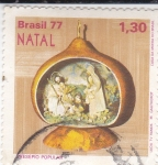 Sellos de America - Brasil -  NAVIDAD'77