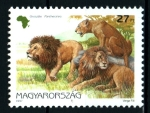 Sellos de Europa - Hungra -  serie- Fauna africana