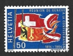 Sellos de Europa - Suiza -  437 - 150 Aniversario de la Unión de Ginebra con la Confederación Suiza