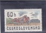 Sellos de Europa - Checoslovaquia -  MOTOCICLETA jawa 175