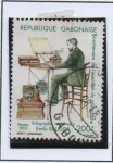 Stamps Africa - Gabon -  Telégrafo,  Emile Baudot