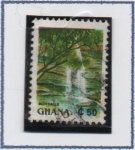 Stamps Ghana -  Turismo, Cataratas Boti