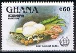 Stamps Ghana -  Conferencia d' Nutricion ROMA; Alimentos que forman el cuerpo