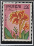 Sellos de Africa - Guinea Bissau -  Canna coccinea