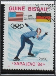 Stamps Guinea Bissau -  Juegos d' Invierno, Sarajevo, Patinaje d' velocidad