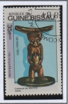 Stamps Guinea Bissau -  Patrimonio Mundial Esculturas d' Madera, Mujer permanente, Zaire