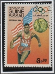 Stamps Guinea Bissau -  Ganadores Olímpicos, Carl Lewis