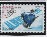 Stamps Guinea Bissau -  Juegos d' invierno d' Albertville,  Trineo