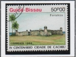 Sellos del Mundo : Africa : Guinea_Bissau : IV Centenario d' l' Ciudad d' Cacheu, Fortaleza