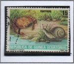 Sellos de Africa - Guinea Ecuatorial -  Conservación d' l' Naturaleza, Cangrejo y caracol