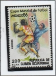 Stamps Equatorial Guinea -  Championships Mexico '86, Jugadas