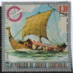 Sellos de Africa - Guinea Ecuatorial -  Drakar Vikingo 846