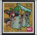 Sellos de Africa - Guinea Ecuatorial -  Tur d' Francia, E. Merckx, Belgica