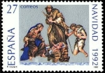 Stamps Spain -  ESPAÑA 1992 3227 Sello Nuevo Navidad Nacimiento obra de Obdulia Acevedo Michel3088 Scott2688