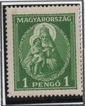 Stamps Hungary -  Virgen María, Patrona d' Hungría