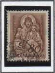 Stamps Hungary -  Virgen María, Patrona d' Hungría