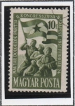 Stamps Hungary -  Sodados, Bandera