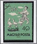 Stamps Hungary -  Niño con Gansos