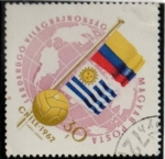Stamps Hungary -  Chile'62. Colombia-Uruguay