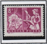 Stamps Hungary -  Mapa d' Budapes