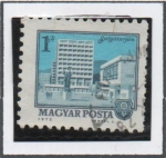 Stamps Hungary -  Edificios Modernos en Salgotarjan