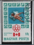 Stamps Hungary -   Motreal'76  natacion