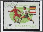 Stamps Hungary -  Varias escenas d' Futbol y Banderas: Alemania-Polonia