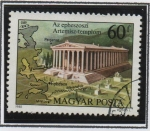 Stamps Hungary -  Siete maravillas d' Mundo: Templo d' Artemisa