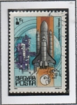 Stamps Hungary -  25º años d' viaje espacial: Nave espacial 